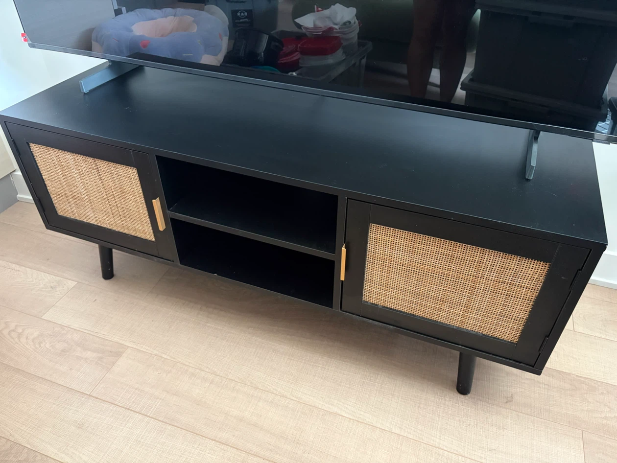TV Stand with Rattan Detail - photo 5