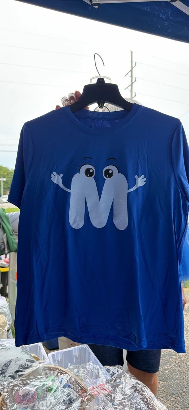 M&M "M" Blue T-Shirt, Tutu, Gloves, and Socks Set