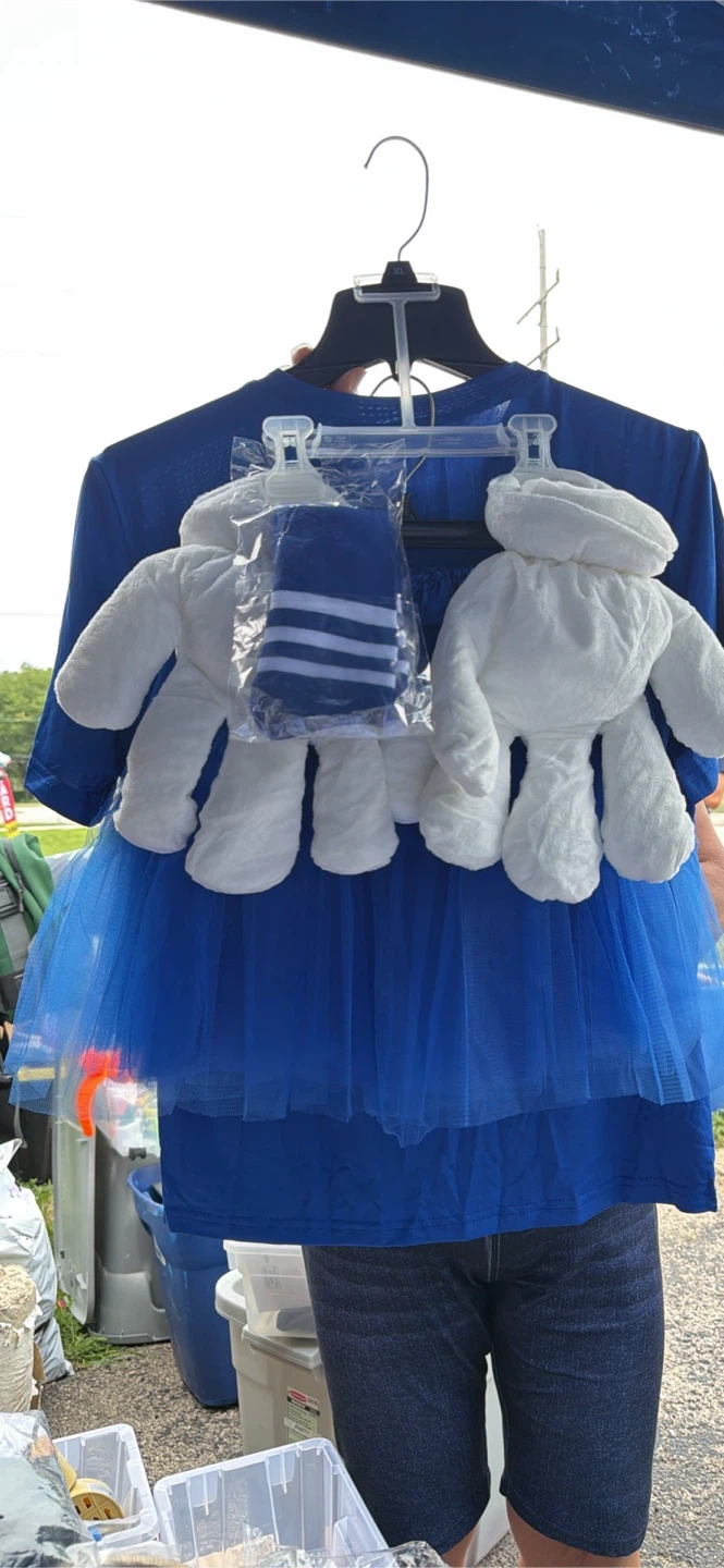 M&M "M" Blue T-Shirt, Tutu, Gloves, and Socks Set - photo 4