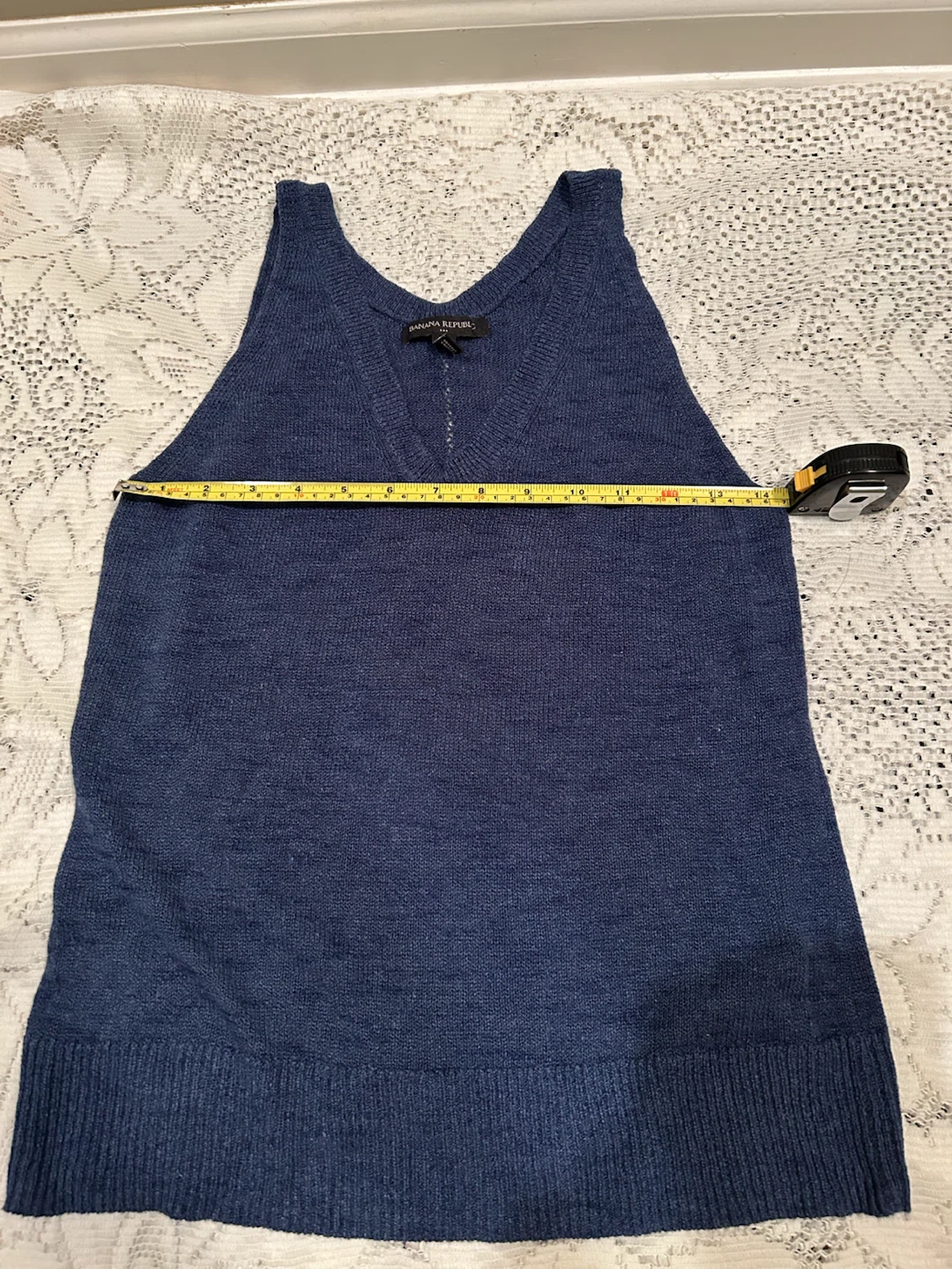 Banana Republic Navy Blue Knit Tank Top - Size S - photo 2