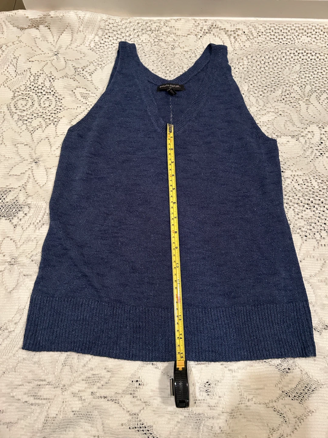 Banana Republic Navy Blue Knit Tank Top - Size S - photo 3