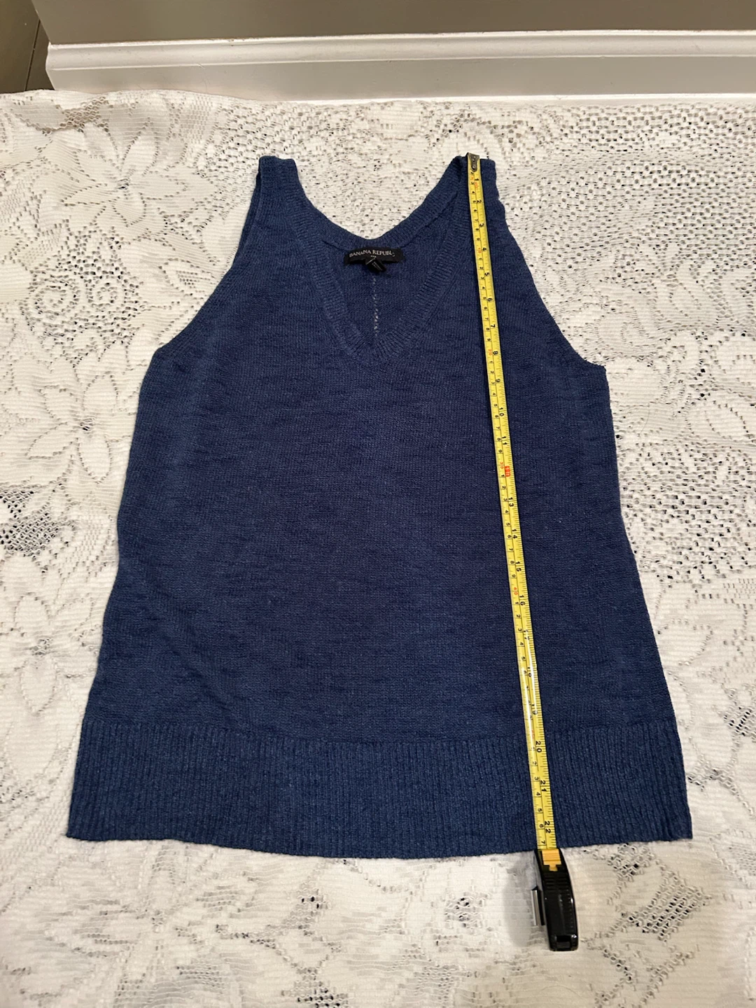 Banana Republic Navy Blue Knit Tank Top - Size S - photo 4