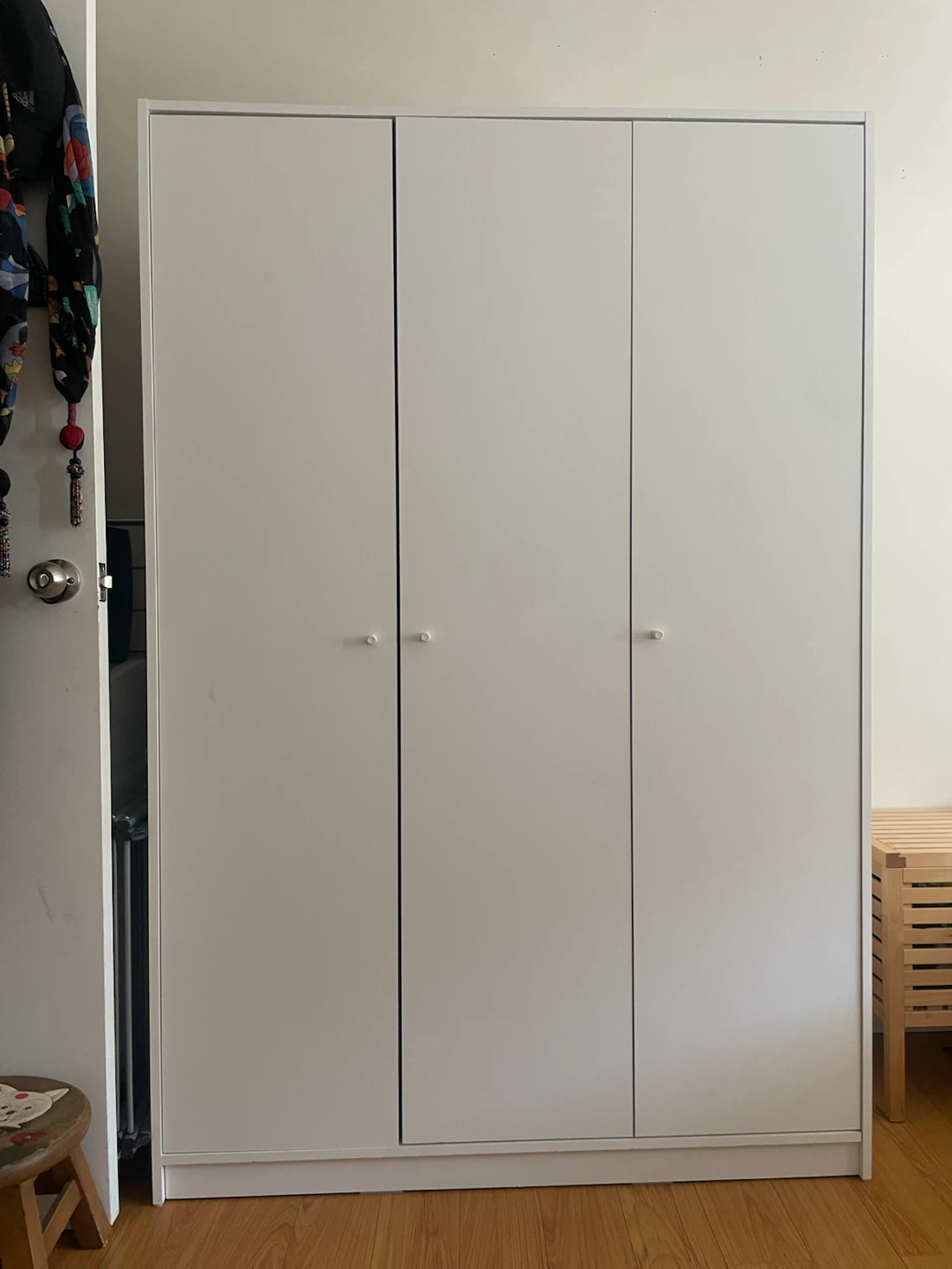 IKEA KLEPPSTAD Wardrobe with 3 doors, white