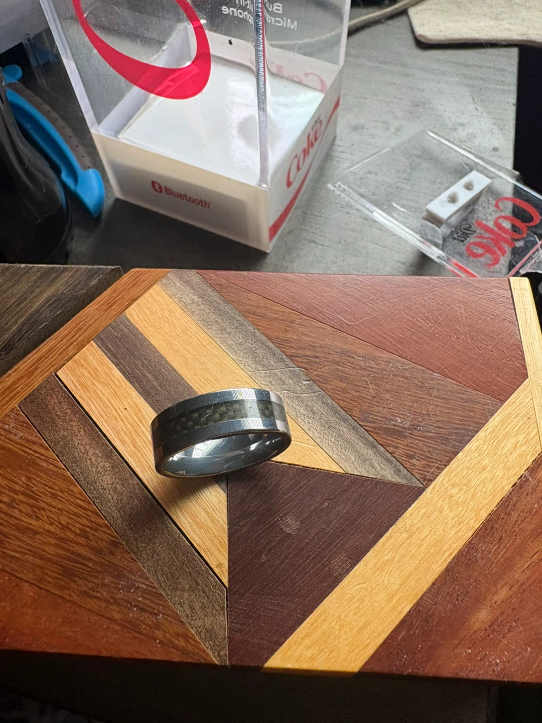 Men's Carbon Fiber Inlay Ring