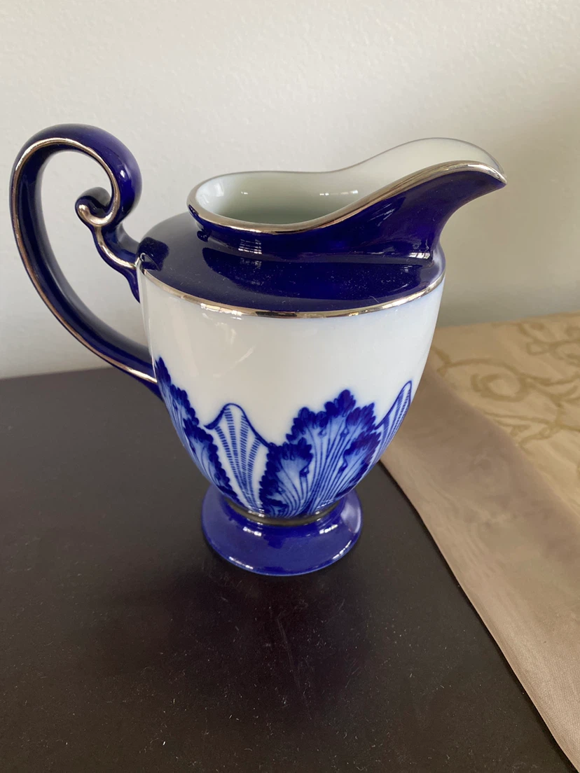 BNIB Bombay Blue and White Porcelain Tea Set with Coffee Pot - photo 3