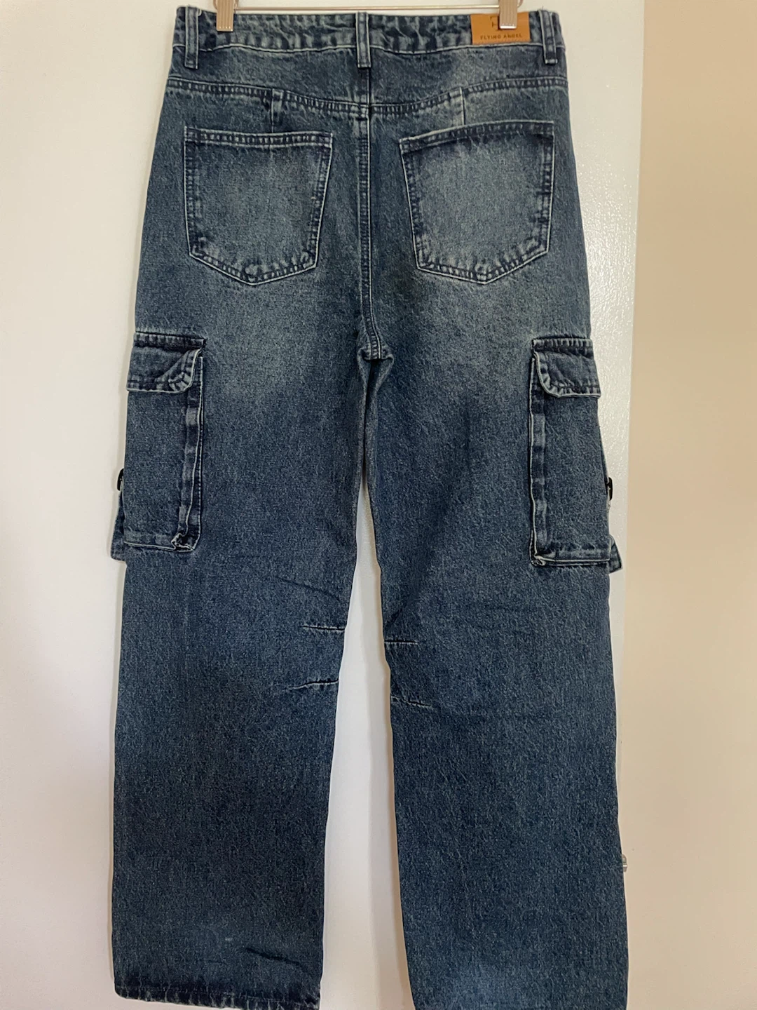Blue Denim Cargo Pants - photo 3
