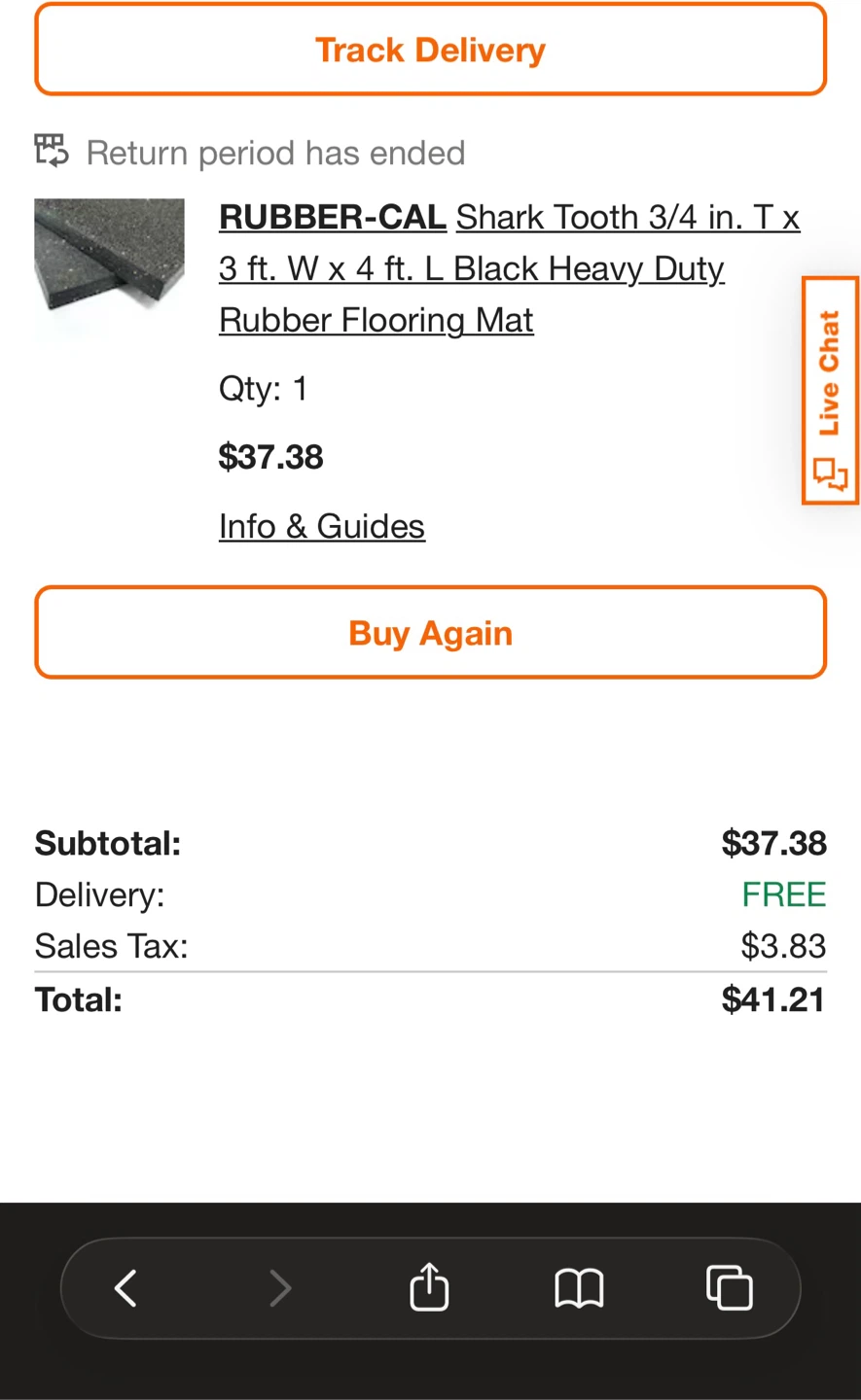 (Pick up by 8/31) Heavy Duty Rubber Flooring Mat - photo 2