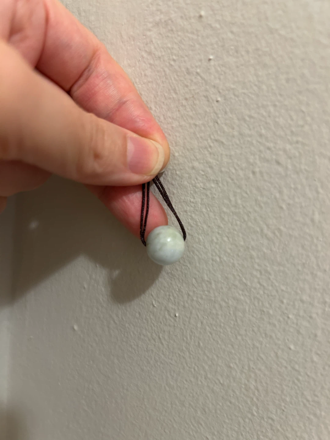 Brand New Natural Jade Bead Pendant / Charm with Cord