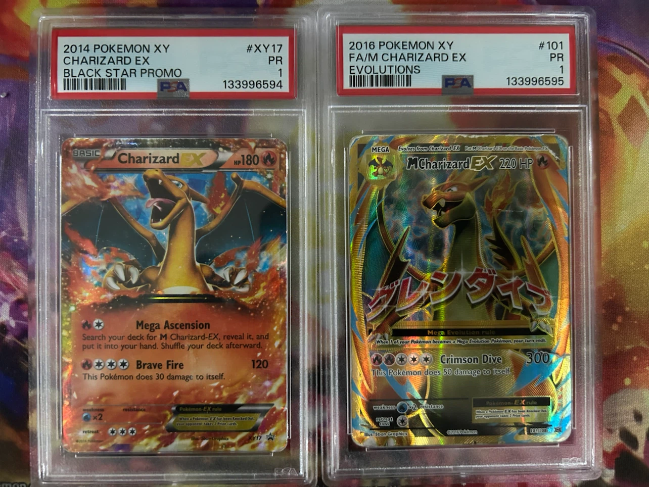 PSA 1 XY Charizard EX Sequential set