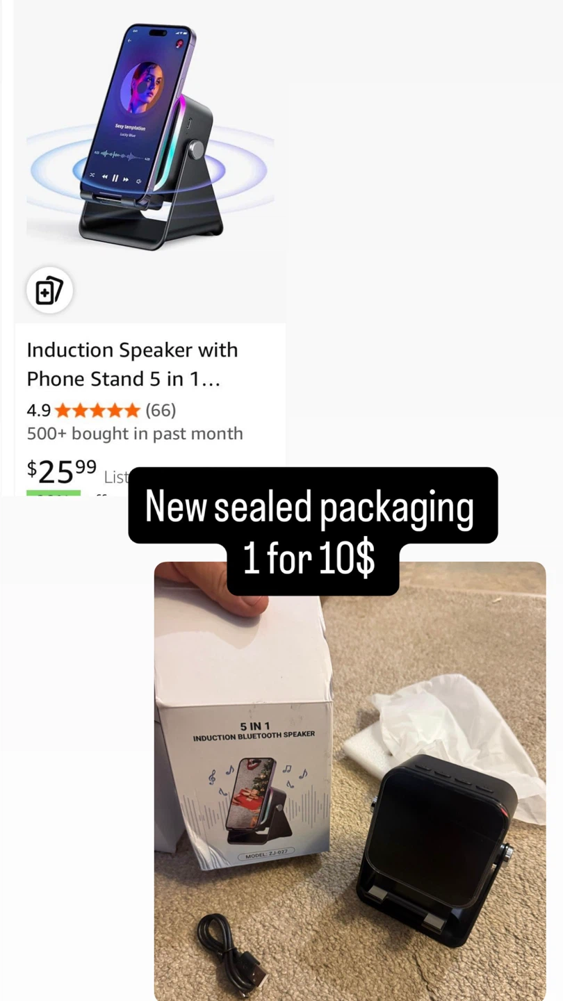 Induction Speaker with Phone Stand