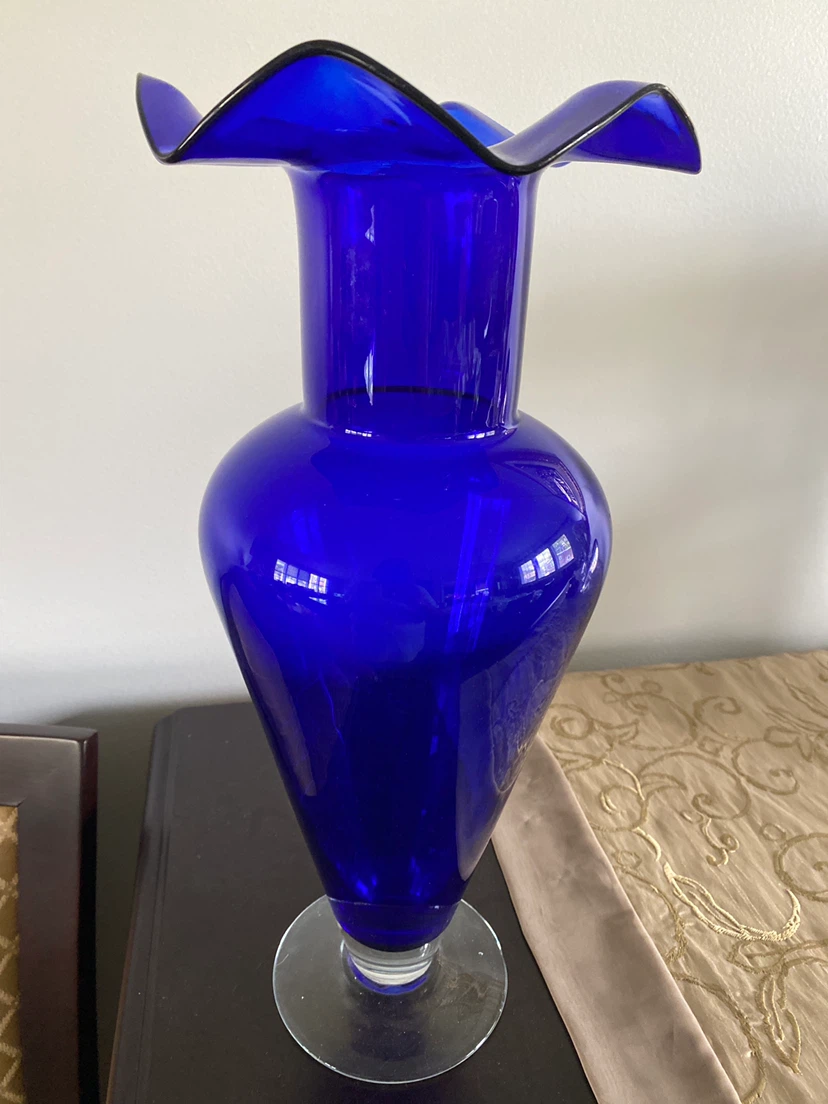 Cobalt Blue Glass Vase