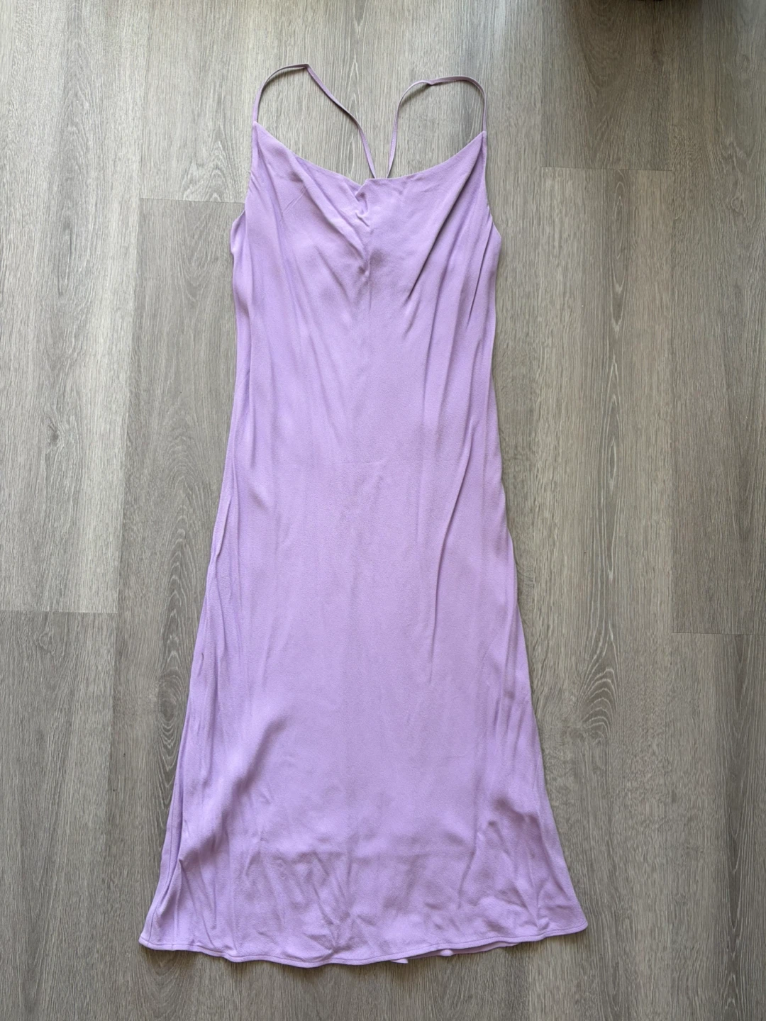 Purple Spaghetti Strap Midi Slip Dress