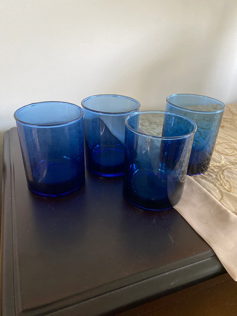 Mexican Blue Drinking Glasses (set of 4)