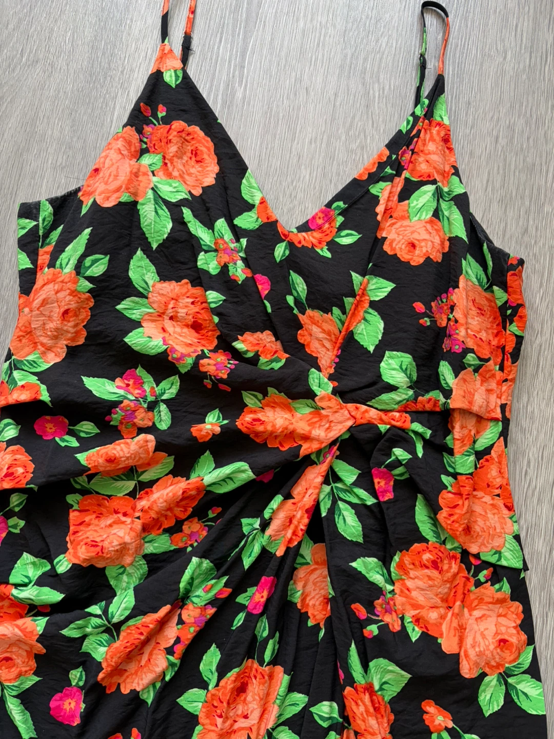 Black Floral Midi Dress - photo 2