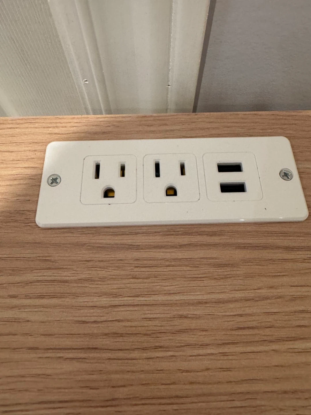 Wood Nightstand with Built-in Power Outlet - photo 3