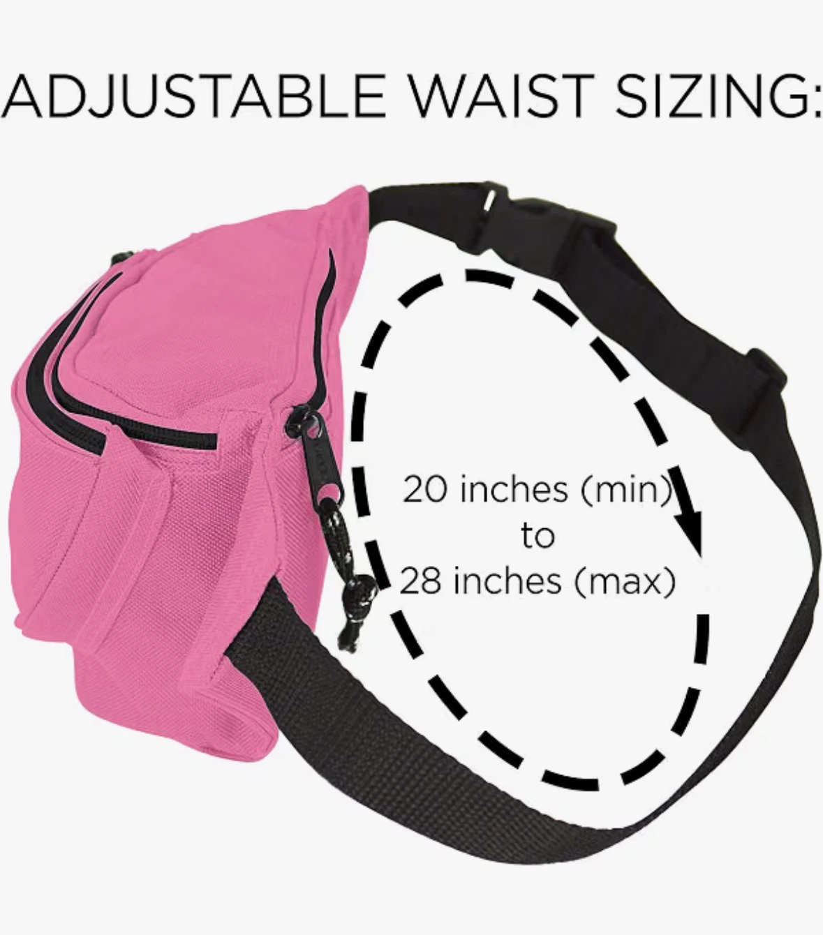 Hot Pink Fanny Pack / Bum Bag - Adjustable Waist - photo 2