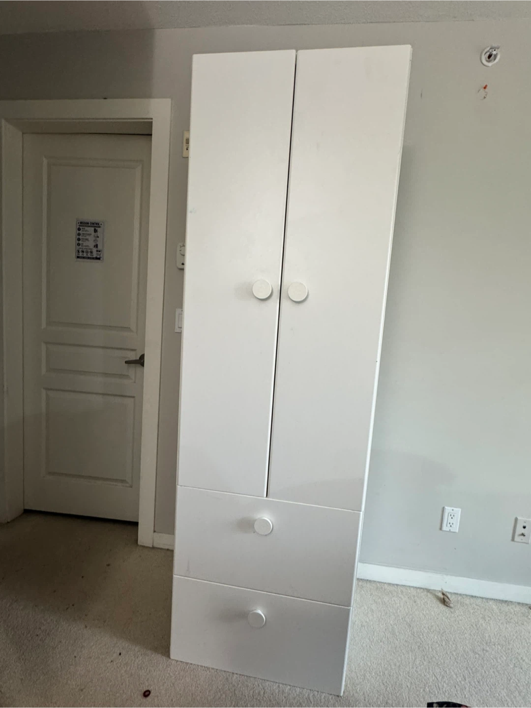 White Wardrobe with Drawers