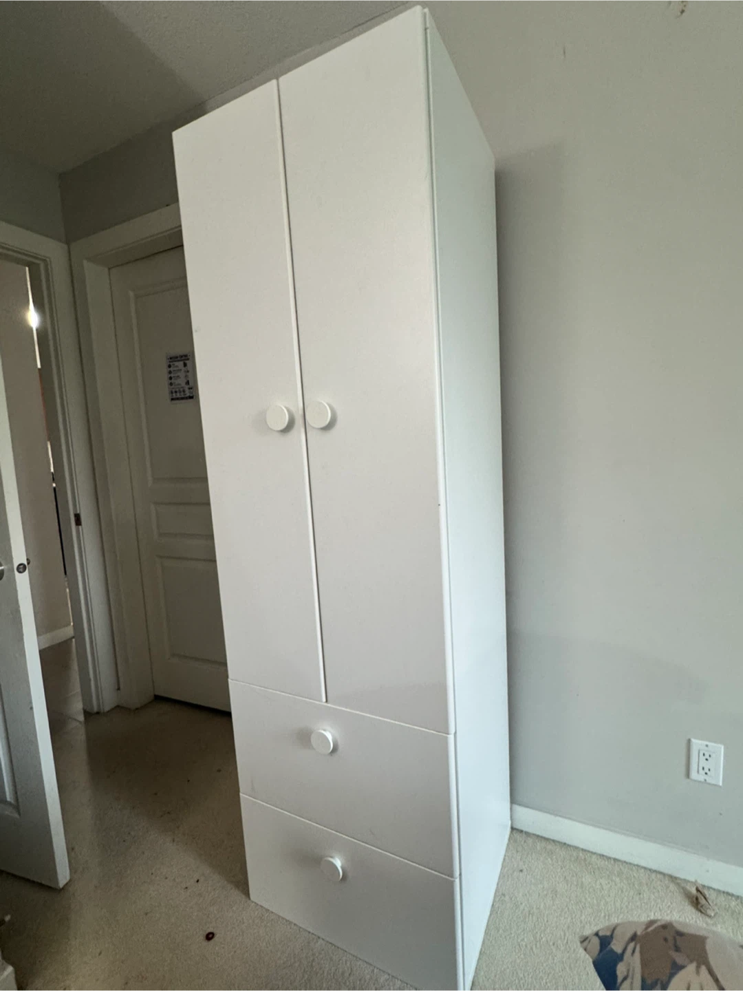 White Wardrobe with Drawers - photo 2
