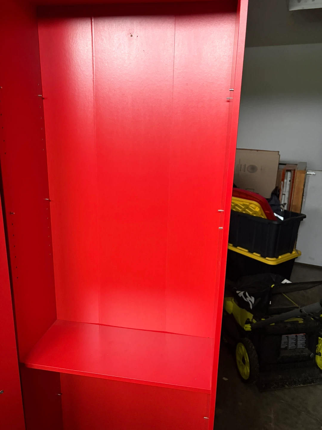 Red Storage Shelf Unit
