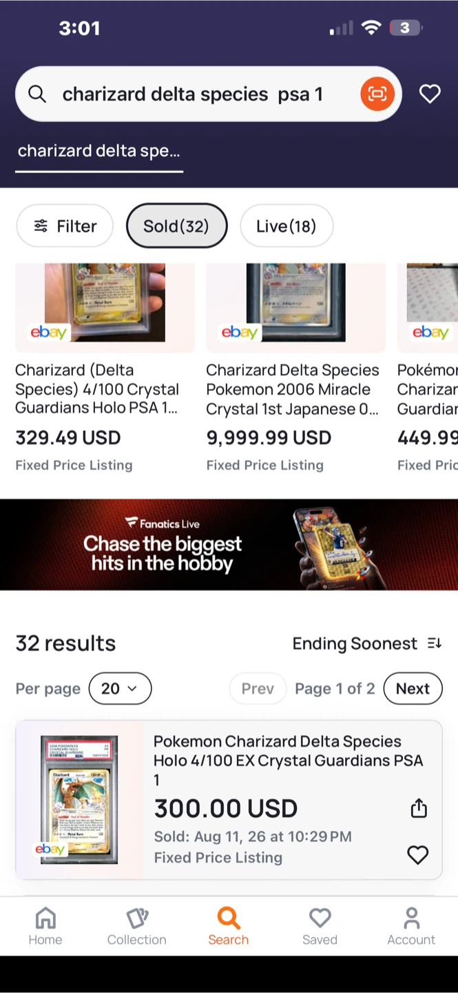 Pokemon Charizard Delta Species PSA 1 - photo 2