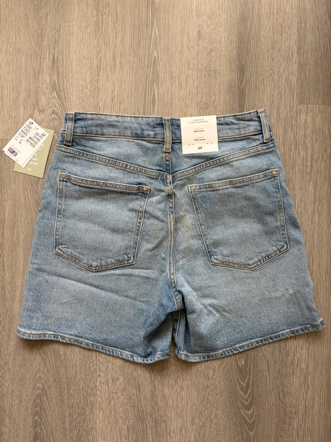 High Waist Denim Shorts - photo 2