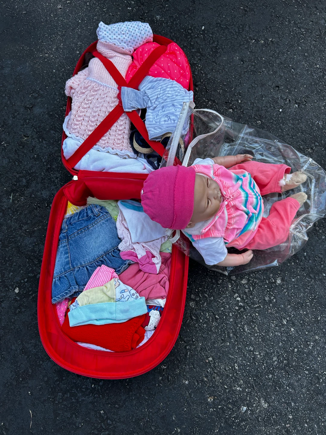 Baby Doll with Clothes and Suitcase
