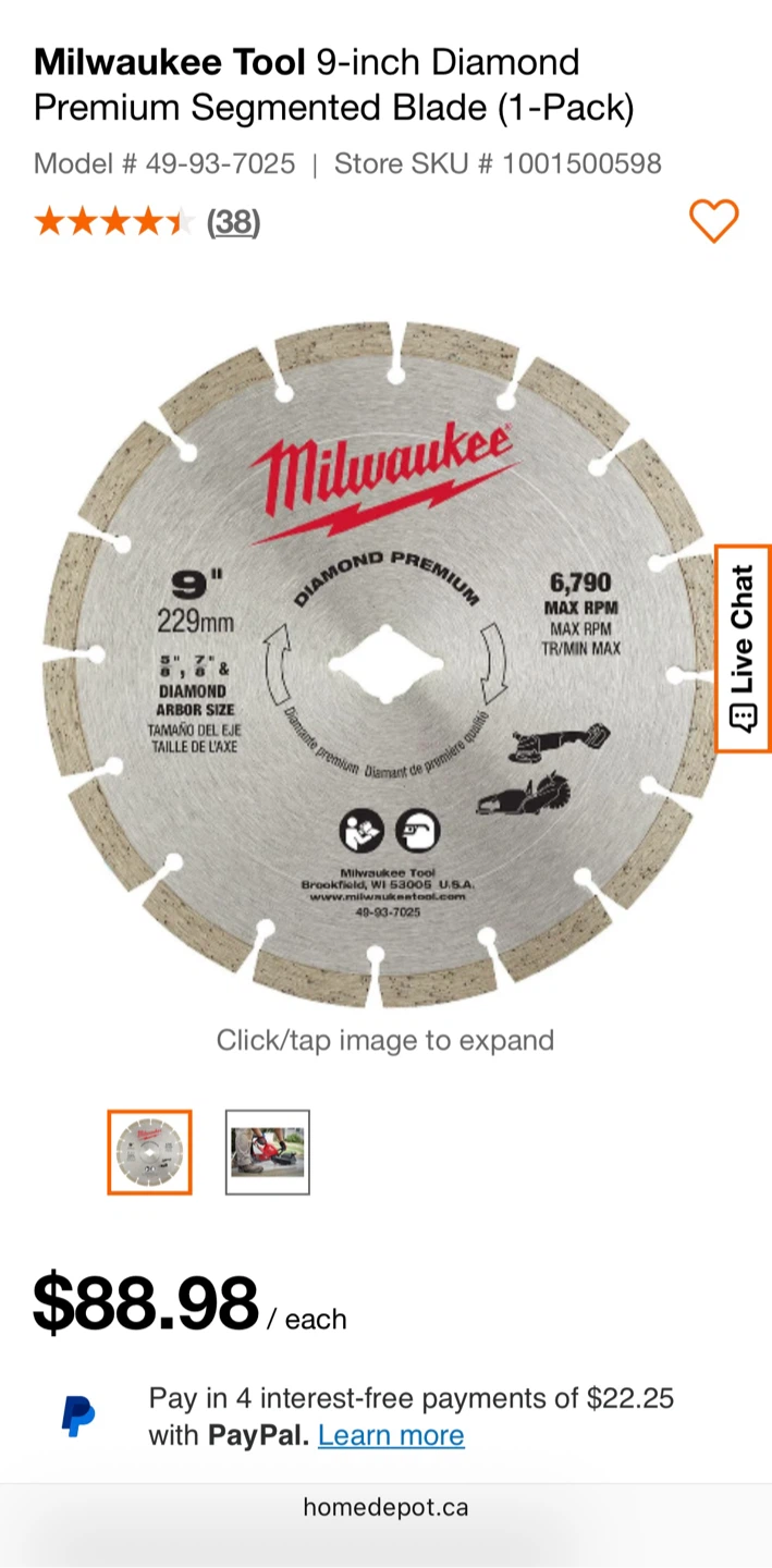 NEW Milwaukee 9” Diamond Premium General Concrete Blade