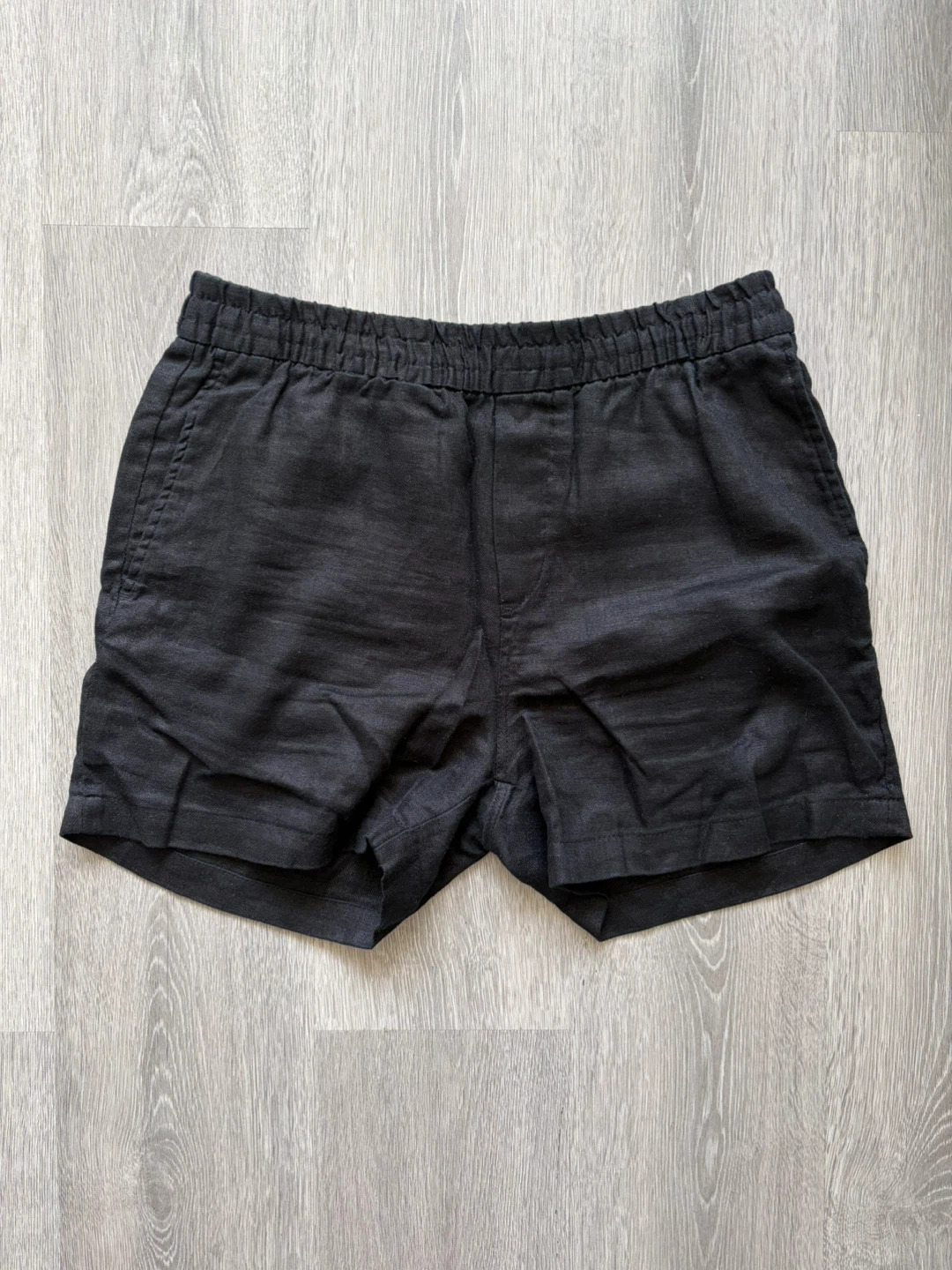 Black Linen Shorts - Size M