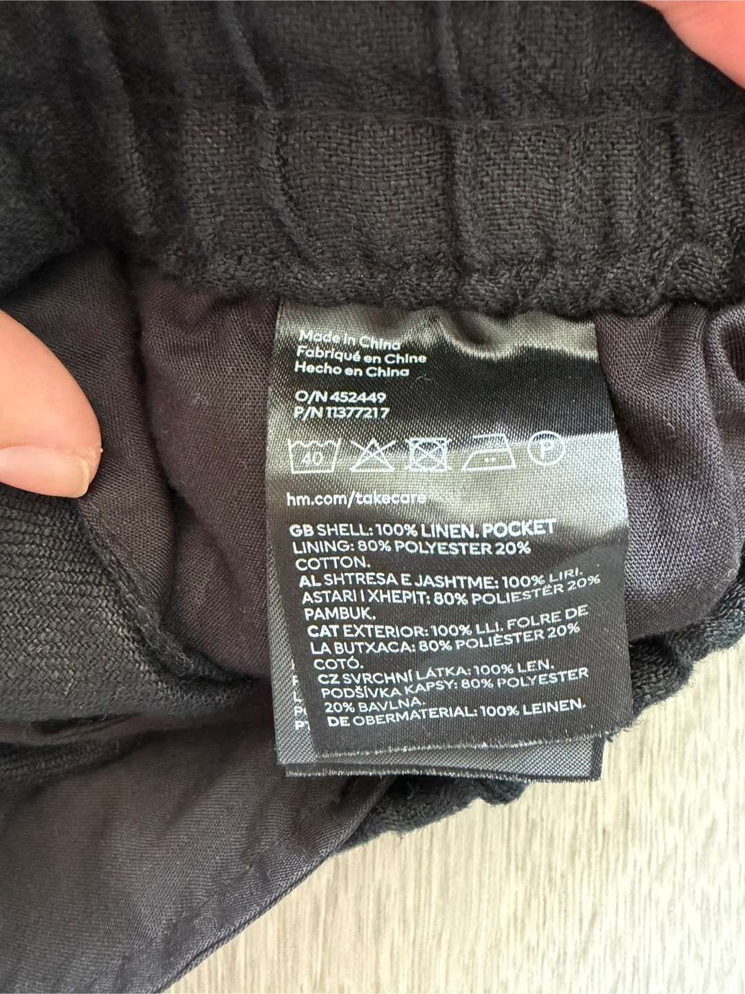 Black Linen Shorts - Size M - photo 3