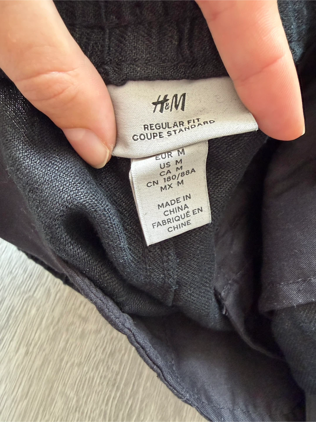 Black Linen Shorts - Size M - photo 4
