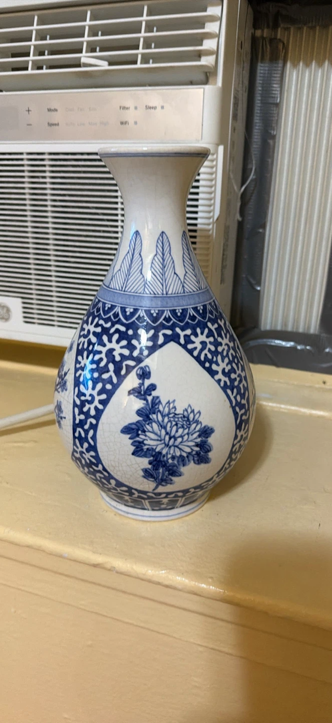 Blue and White Ceramic Vase