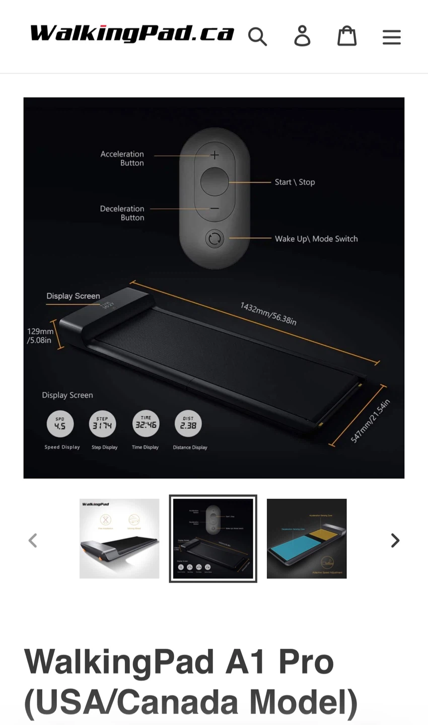 WalkingPad A1 Pro Foldable Under Desk Treadmill - photo 2