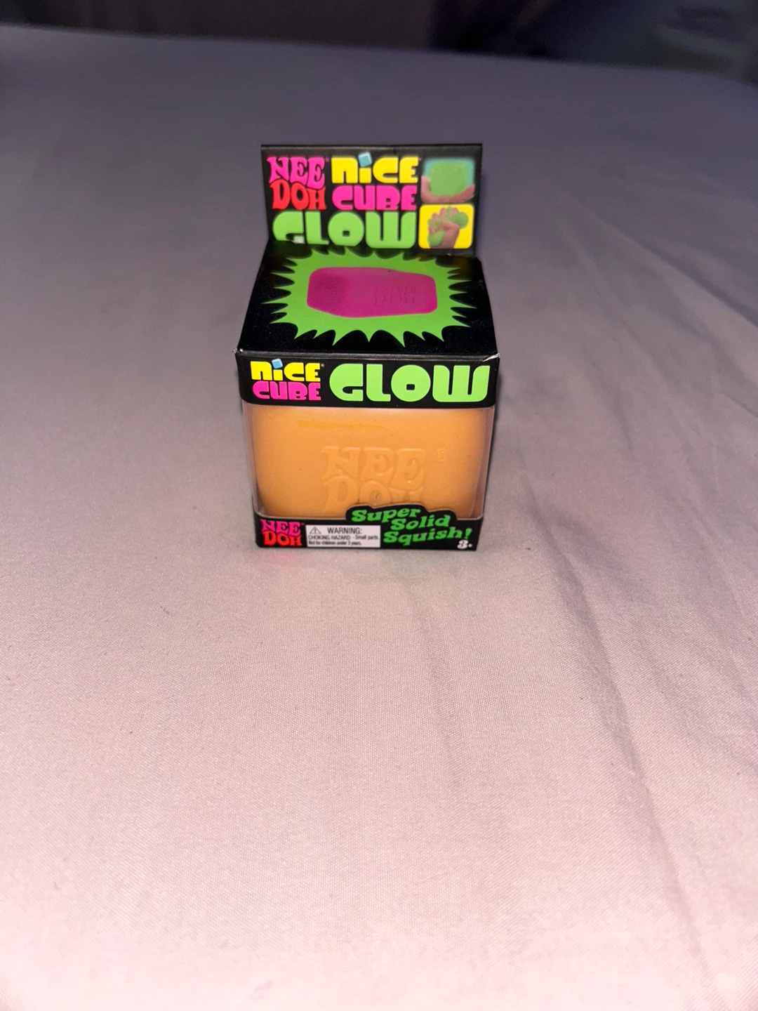 Nee Doh Glow Cube Squish Toy