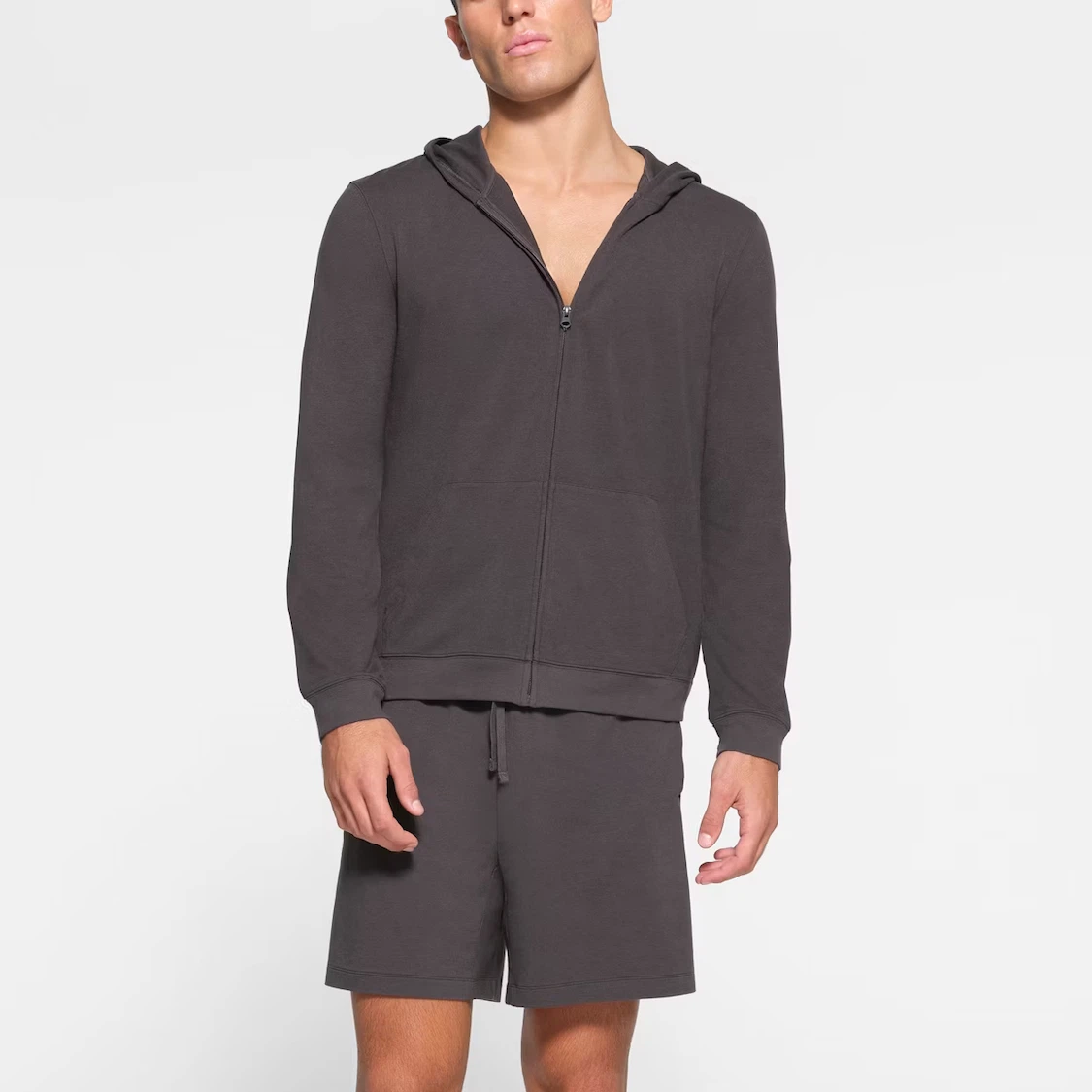 SKIMS LOUNGE JERSEY Mens Zip Up Hoodie (M) 146$