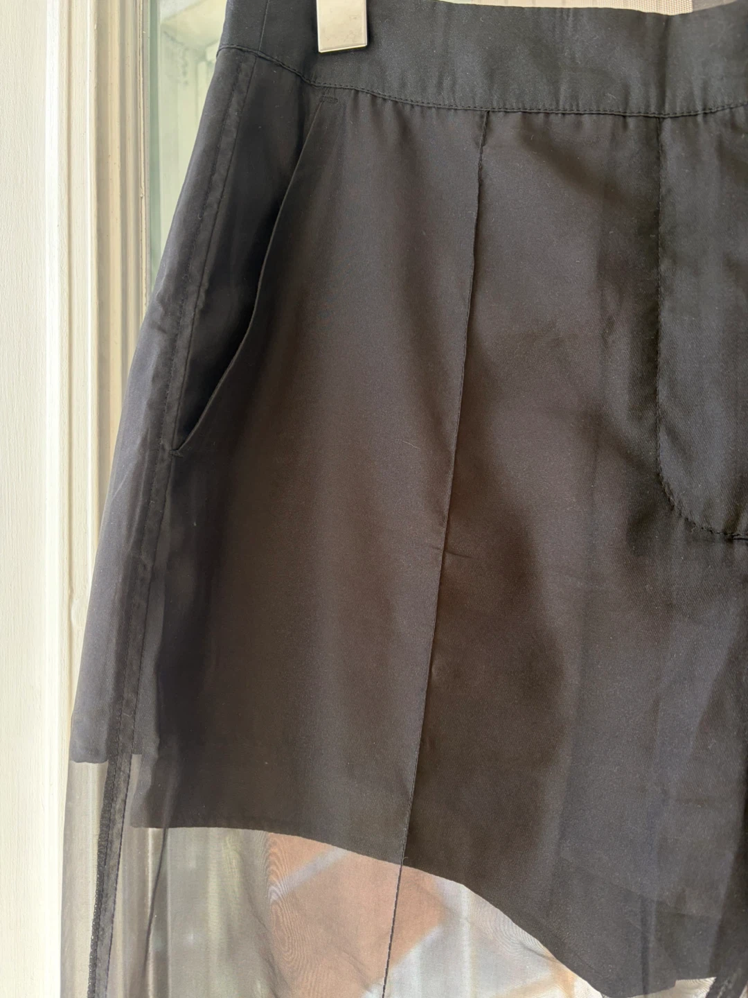 Black sheer wide-leg pants - photo 2