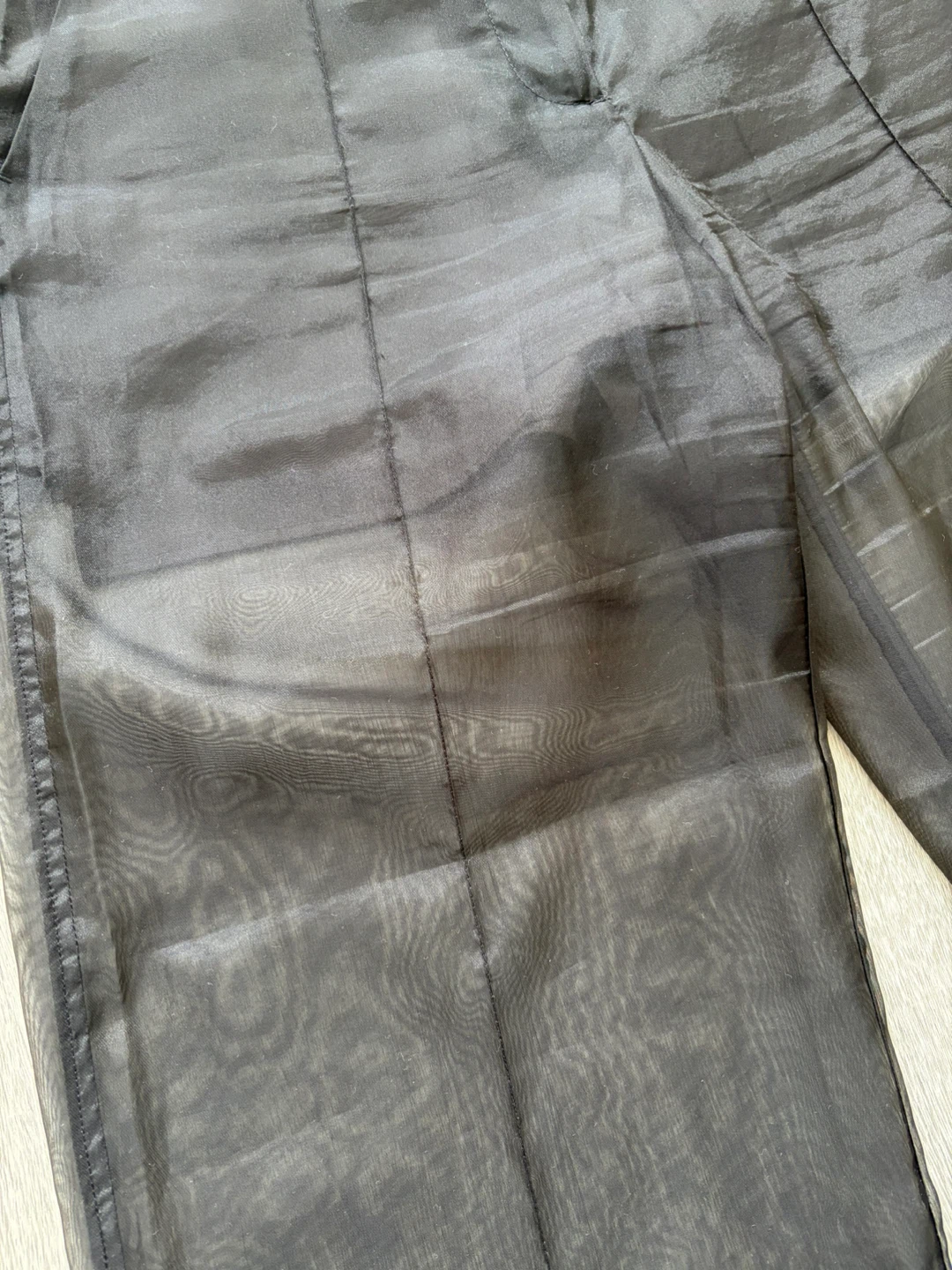 Black sheer wide-leg pants - photo 4