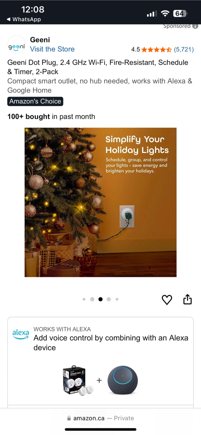 Geeni Dot Smart Plug Wi-Fi Timer 2-Pack - photo 4