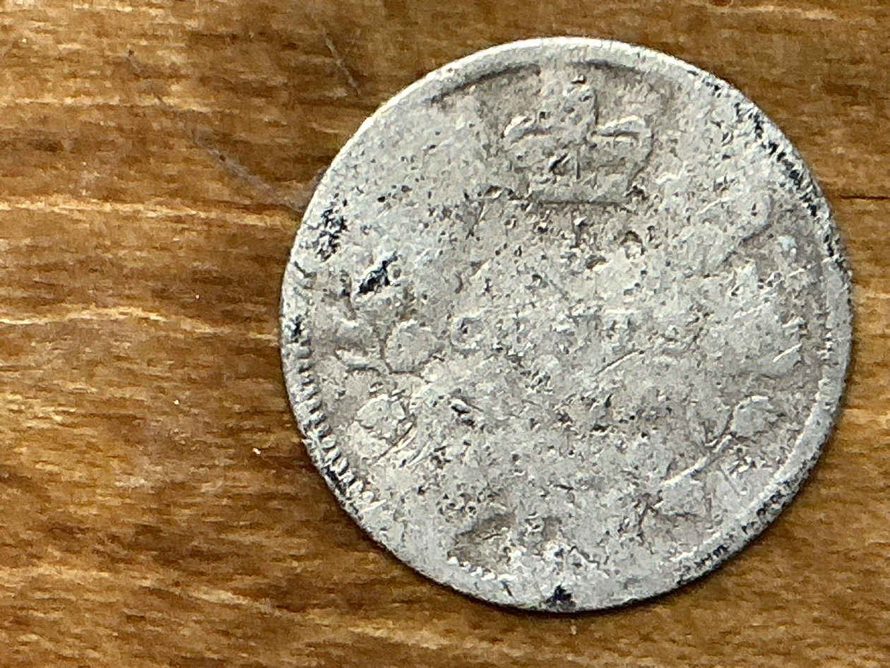 1874 CANADIAN Queen Victoria 5 Cent Silver Coin - photo 2