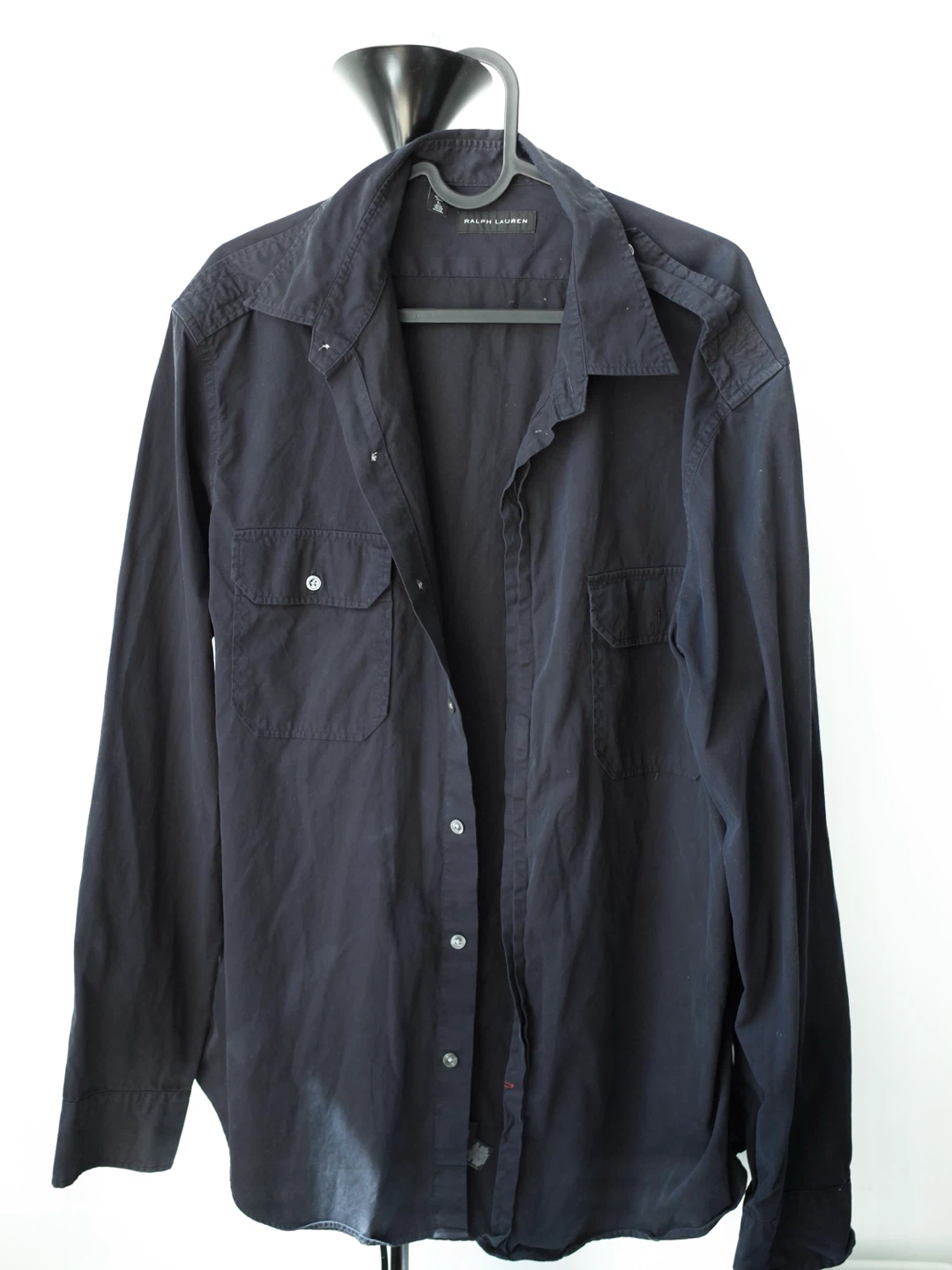 Polo Ralph Lauren Black Label Military Shirt Navy (L) 245$