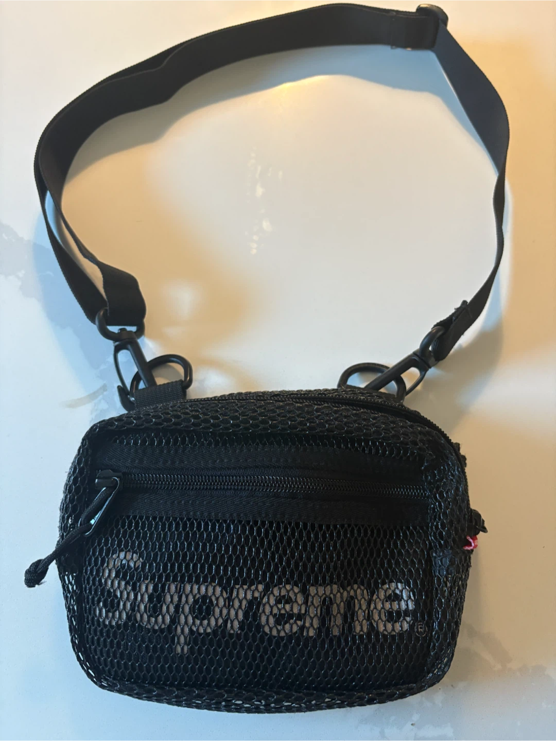 Supreme Black Mesh Crossbody Bag (READ DESCRIPTION)
