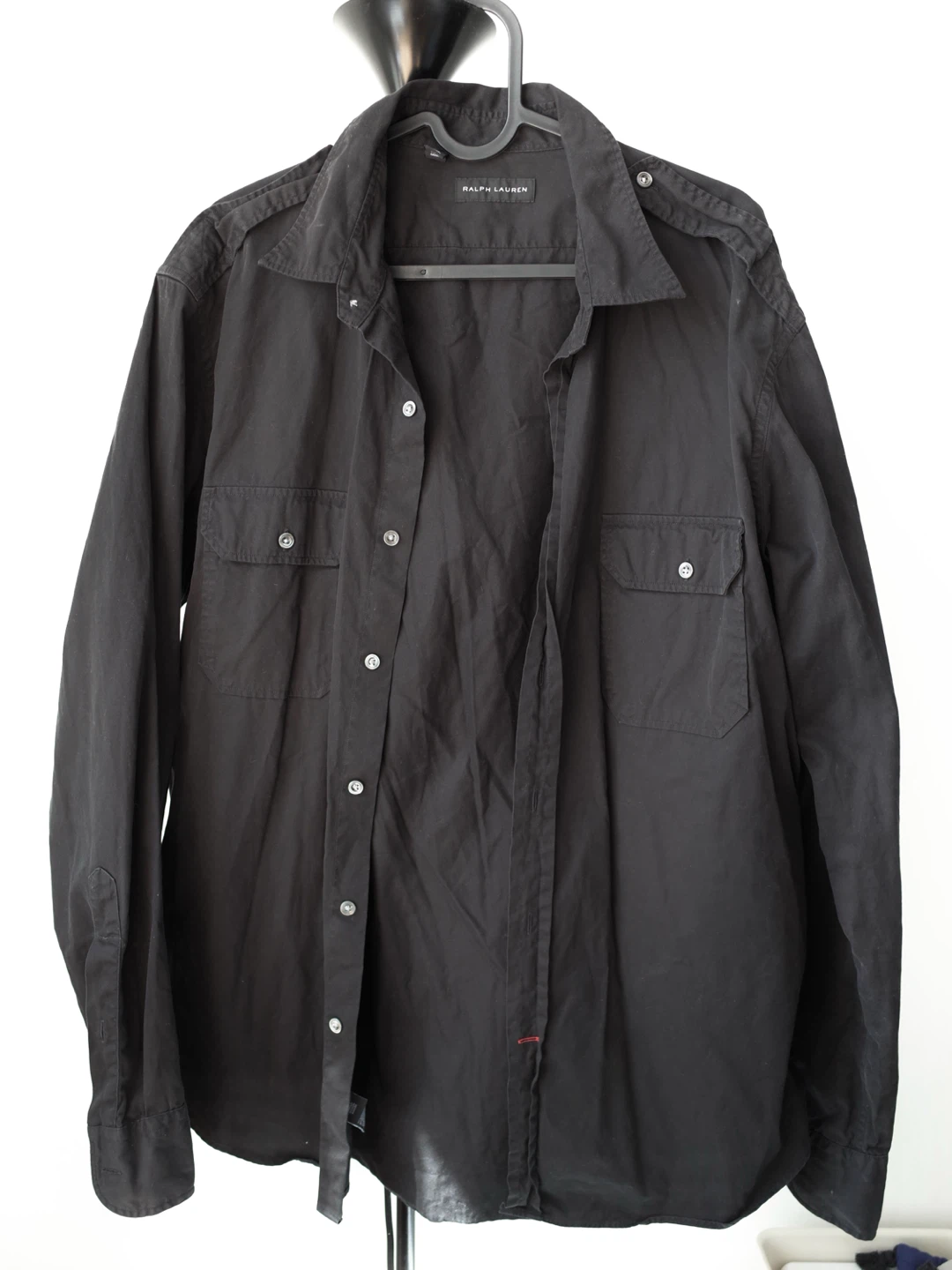 Polo Ralph Lauren Black Label Military Shirt black (L) 245$