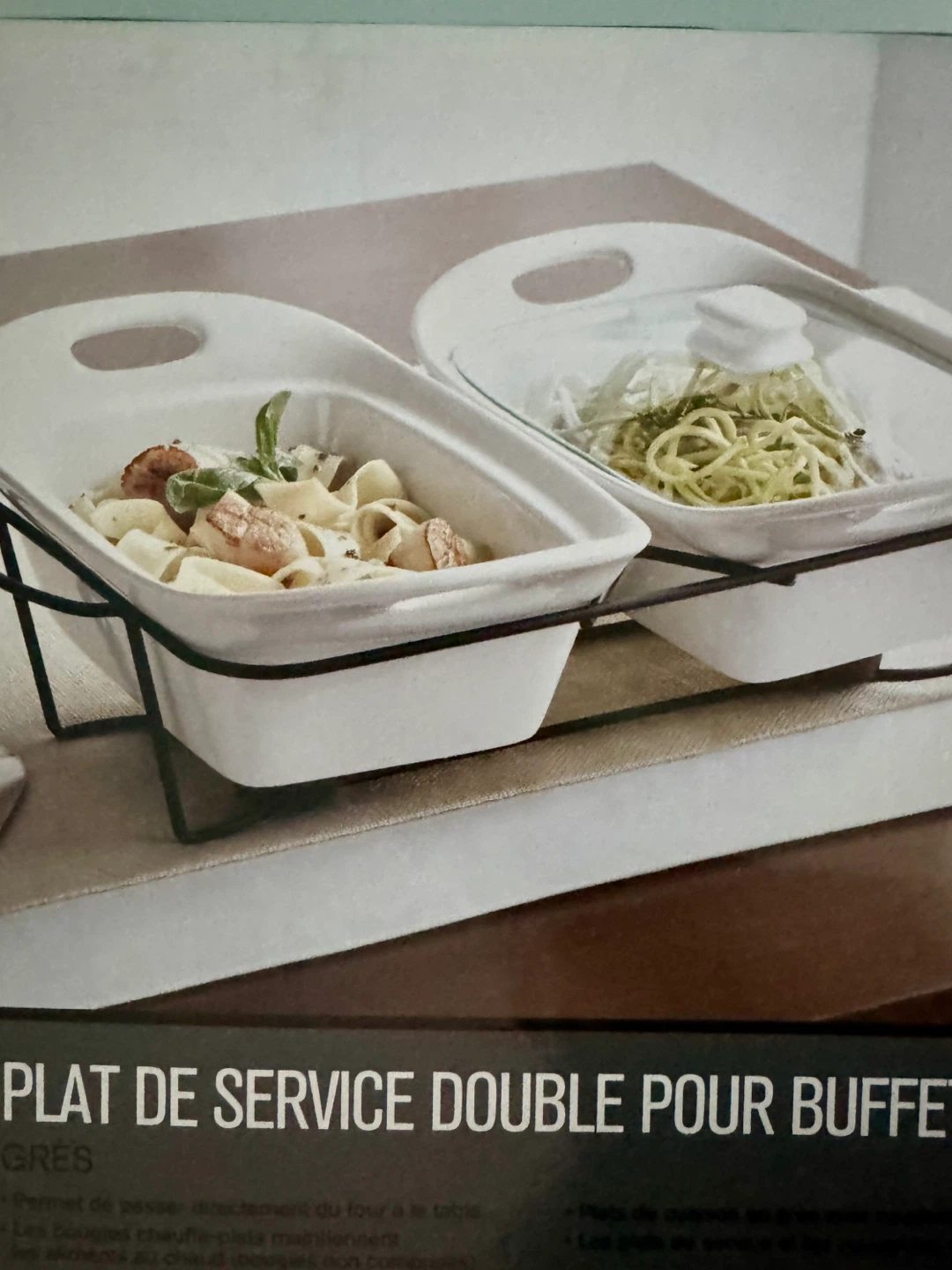 Metrends Double Buffet Server Stoneware - photo 2