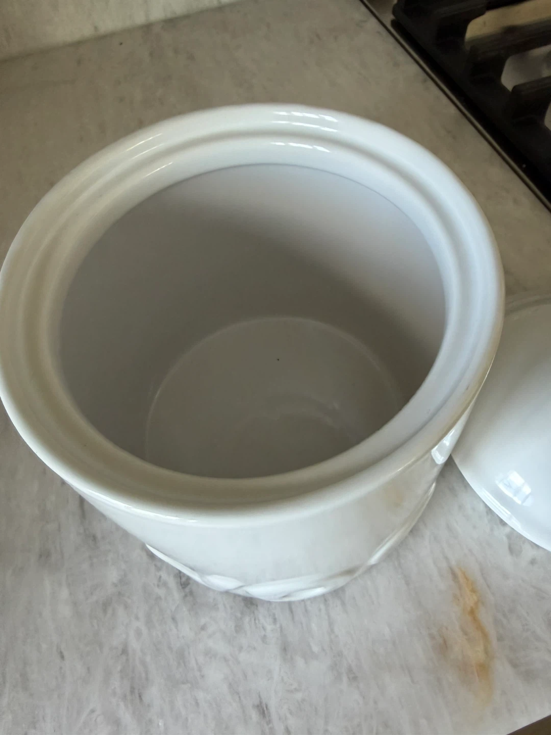White Ceramic Dog Treat Jar - photo 5