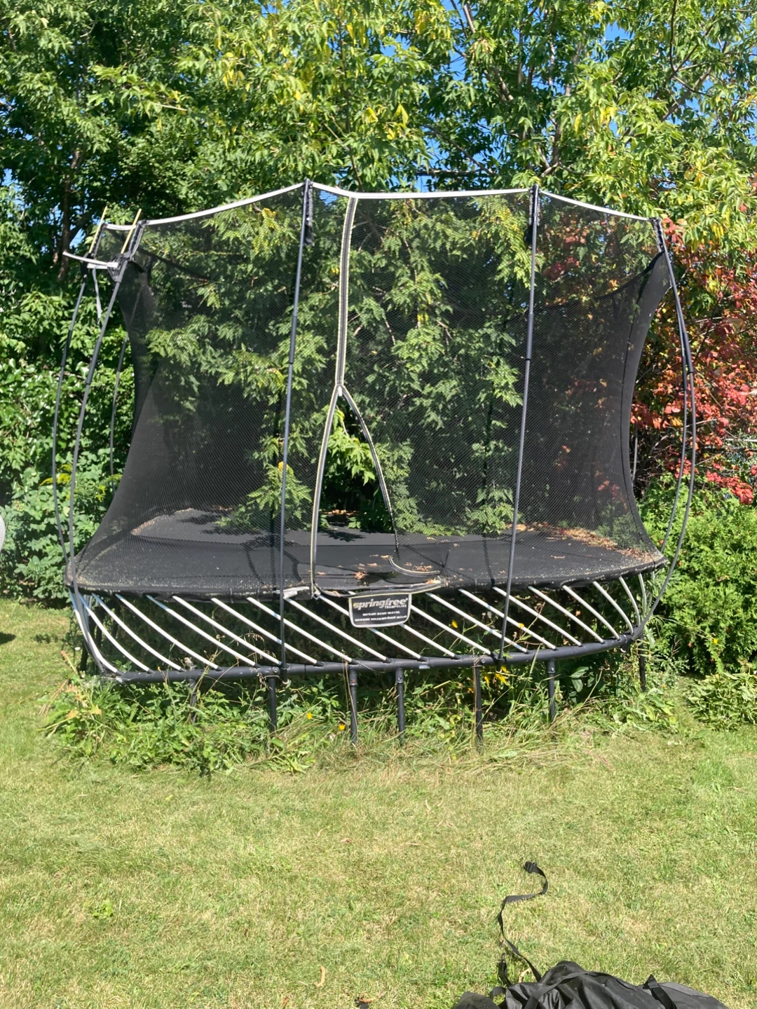 Free Large Spring-Free Trampoline