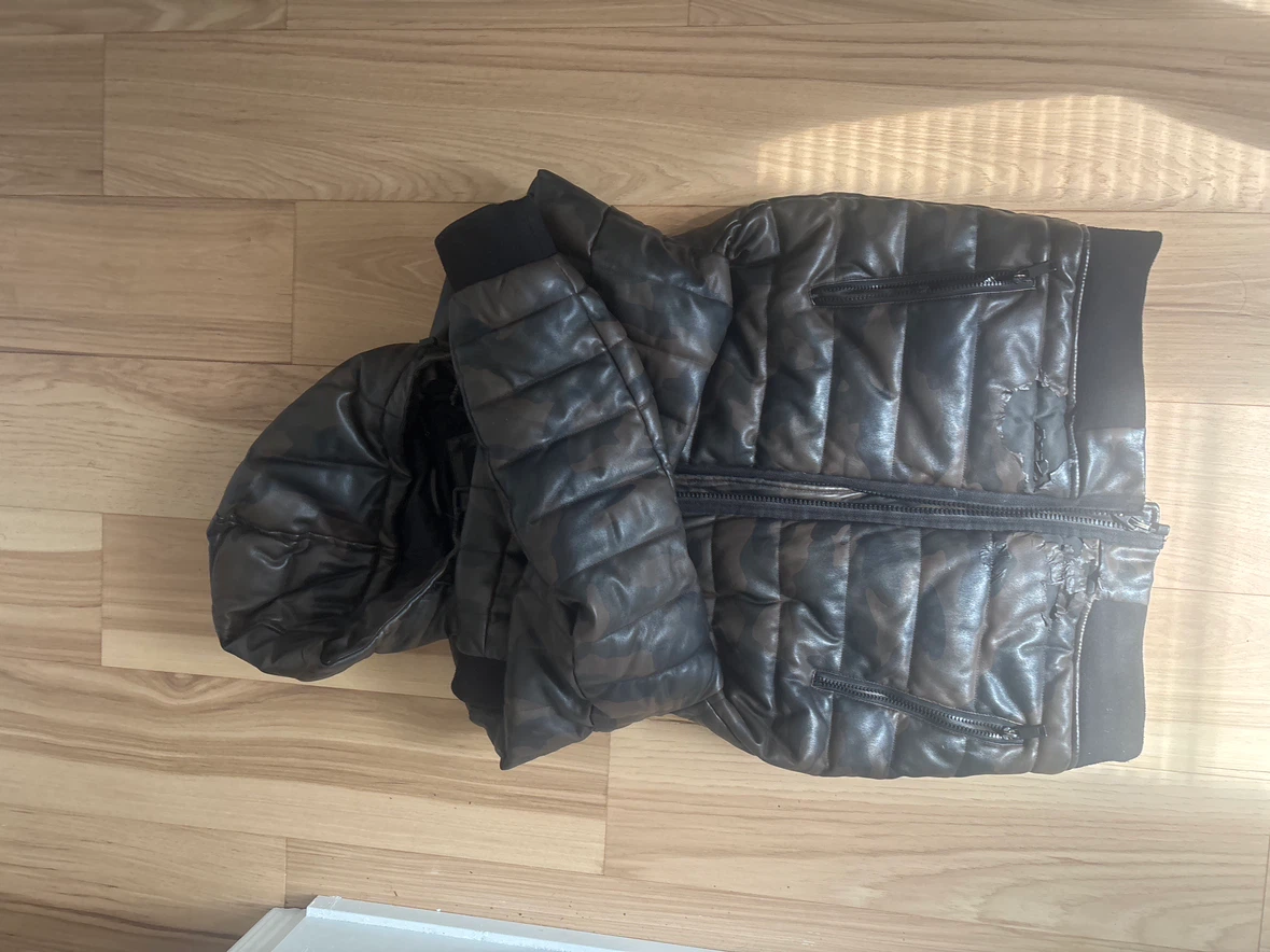 DKNY Camouflage Puffer Jacket