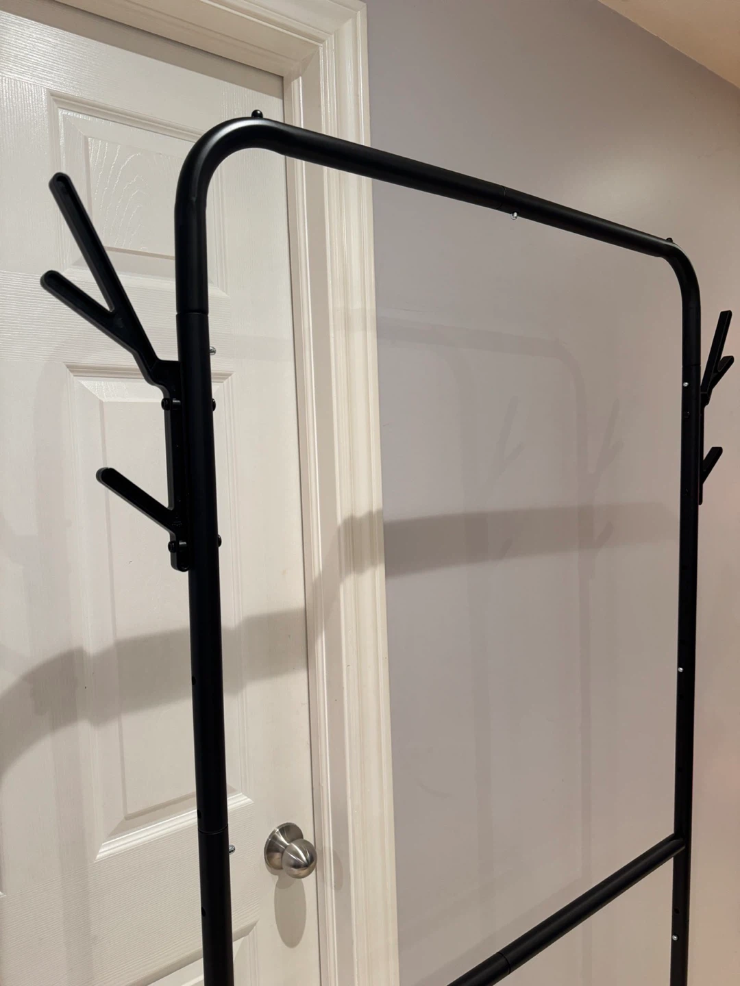 Black Metal Garment Rack with Shelf - photo 4