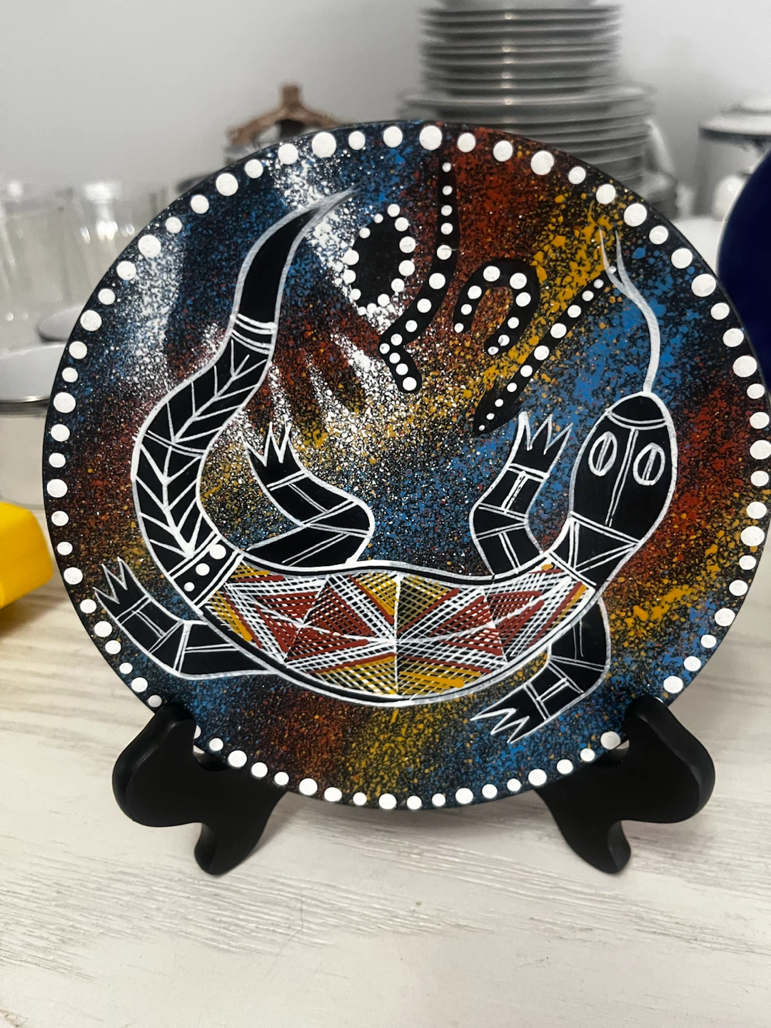 Hand Painted Australian Art Plate