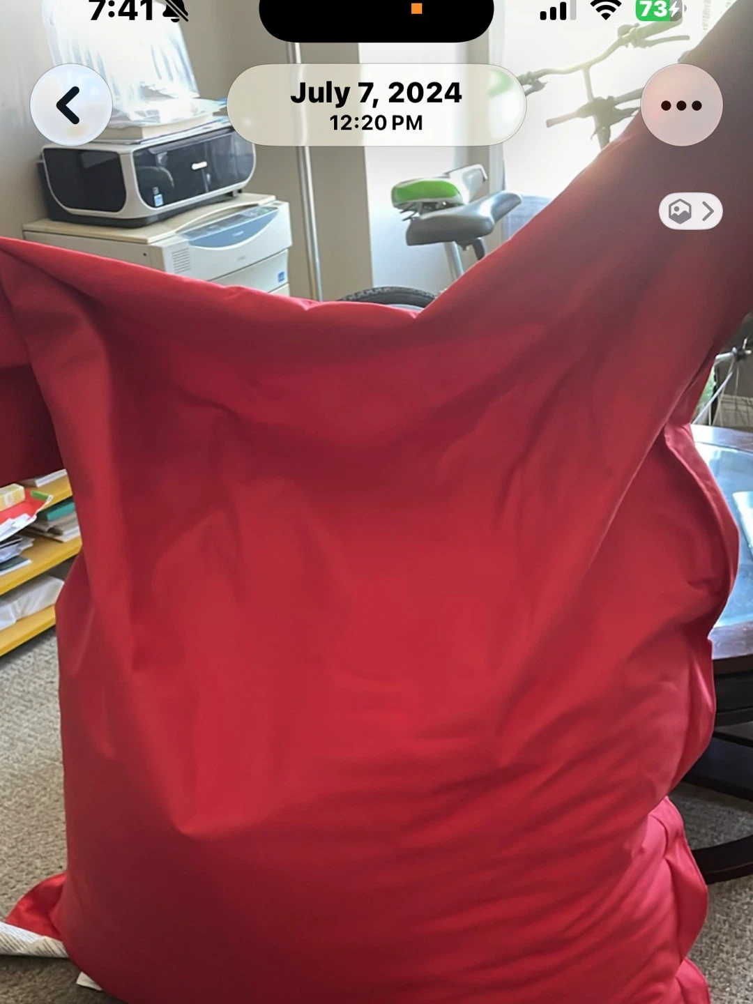 Red Bean Bag Chair Cover