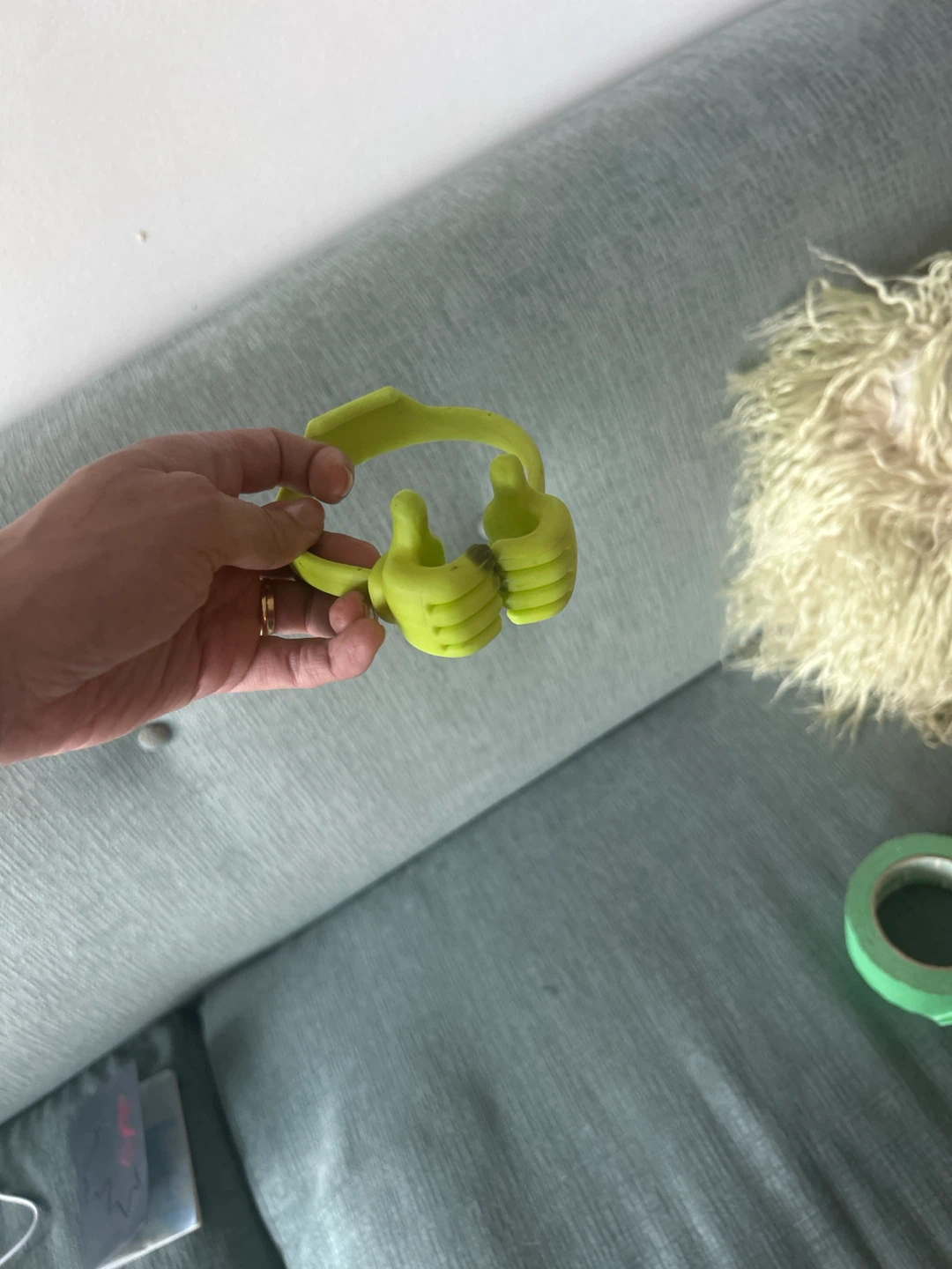 Lime Green Thumb Phone Holder Stand