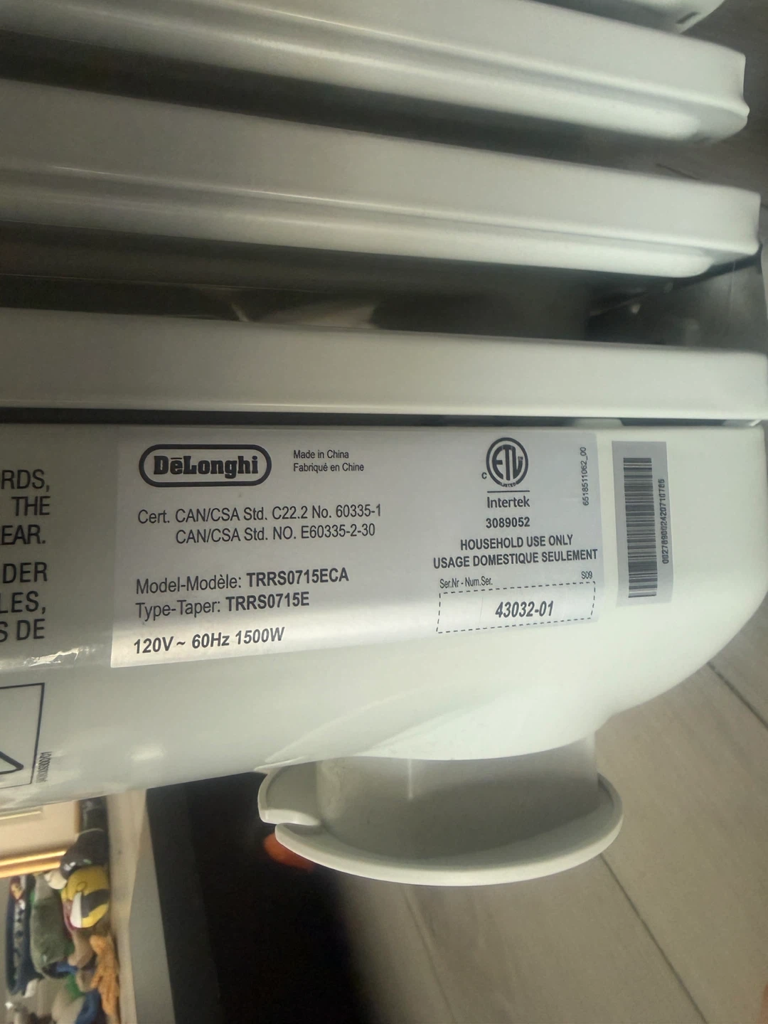 DeLonghi Space Heater TRRS0715ECA - photo 3